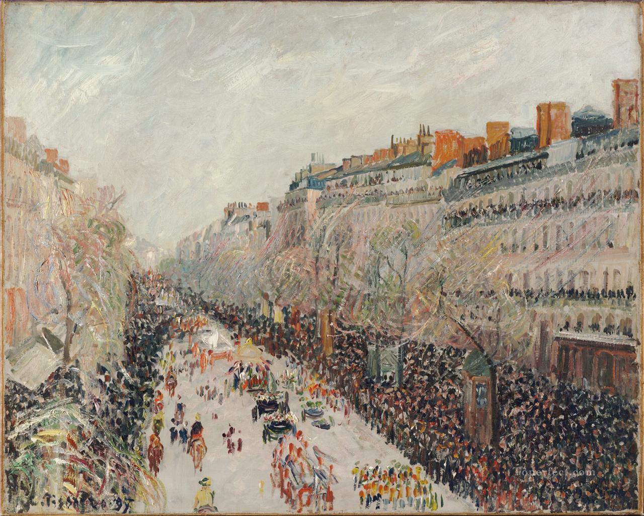 大通りのマルディグラ 1897年 カミーユ・ピサロ油絵